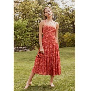 UO Sparks Fly Tiered Midi Dress XS